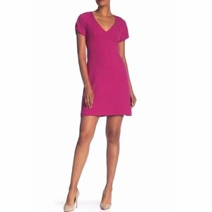 Betsey Johnson V-Neck Scuba Crepe Dress